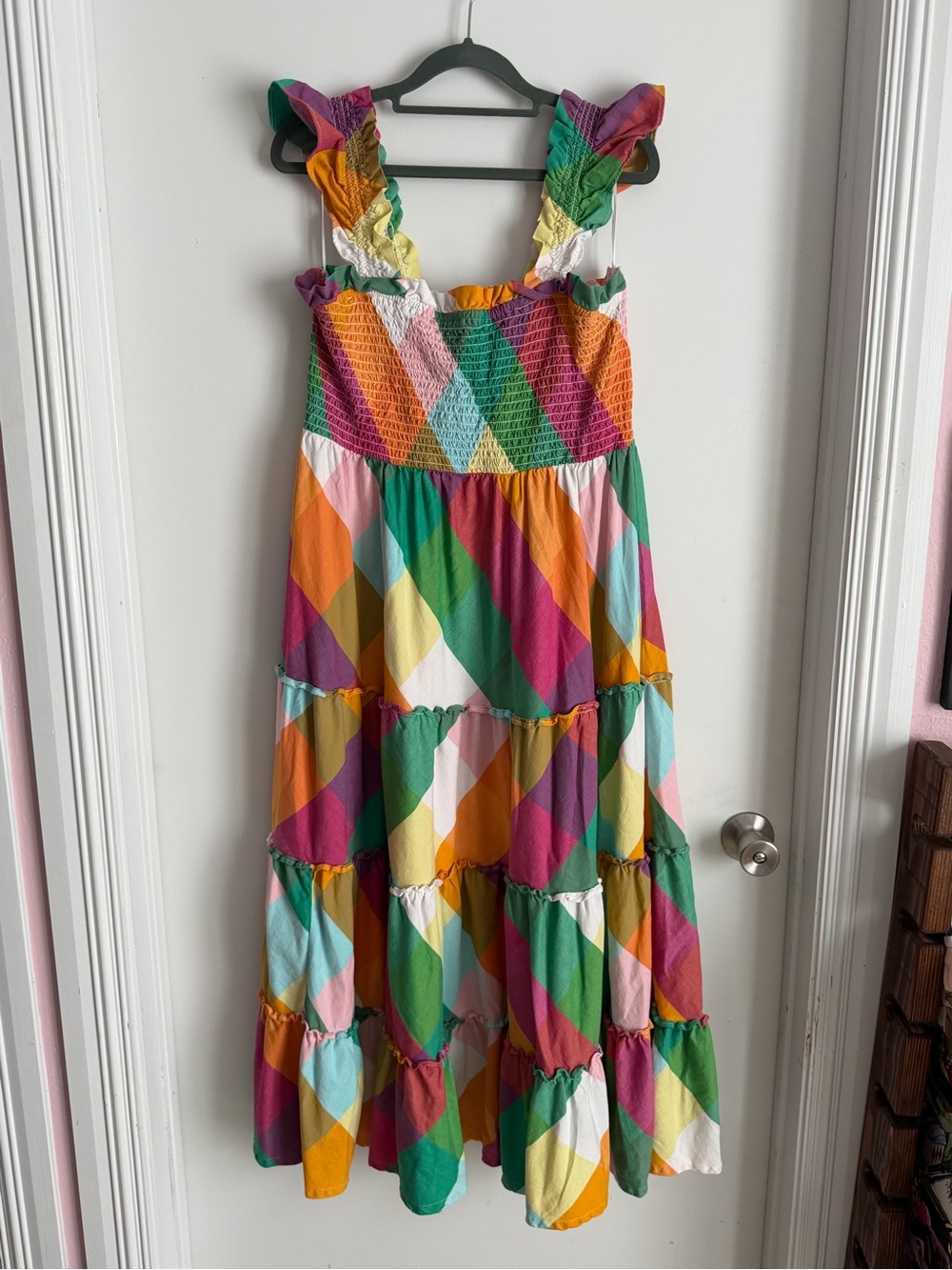 crown & ivy Multicolor Ruffle-Shoulder Tiered Sundress